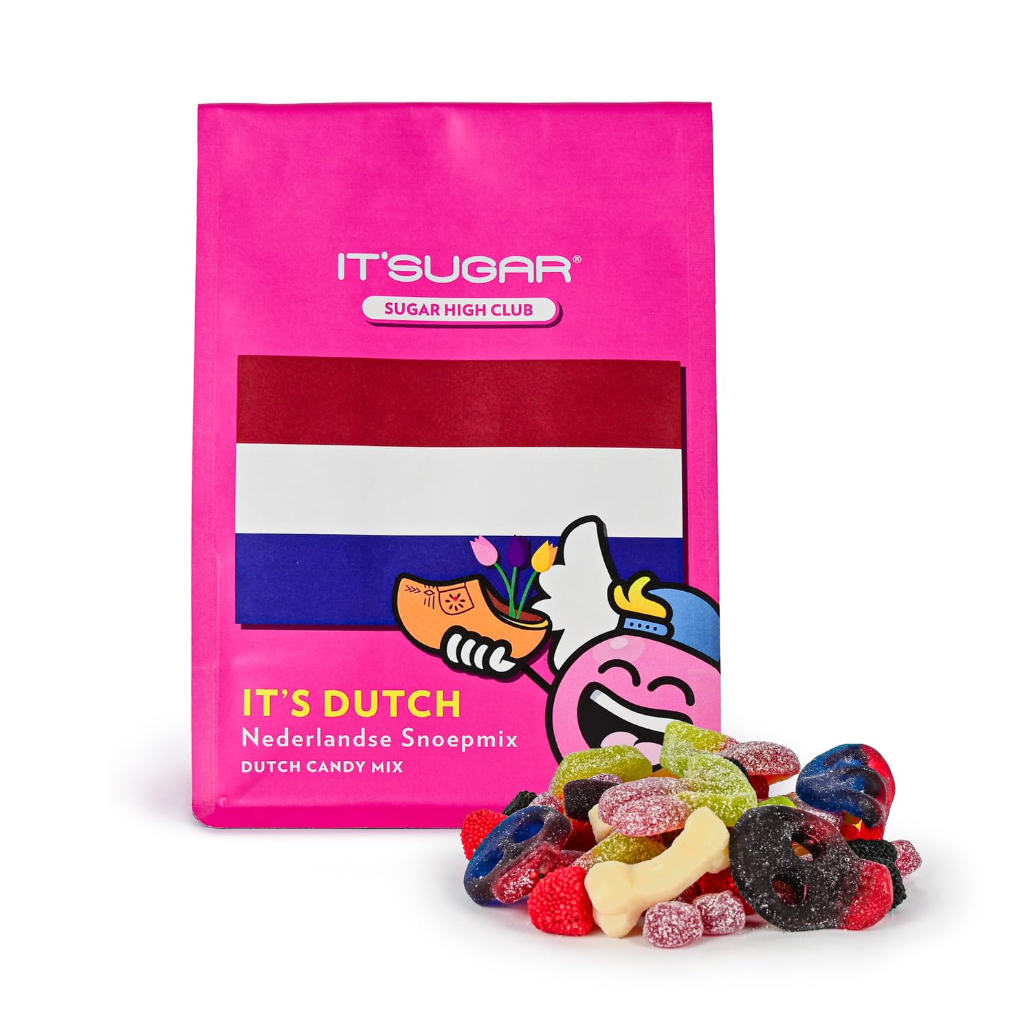 IT'SUGAR IT'S DUTCH Candy Mix, Assorted Dutch Sweets, Winegums, Sour Cherries, Red & Black Berries
