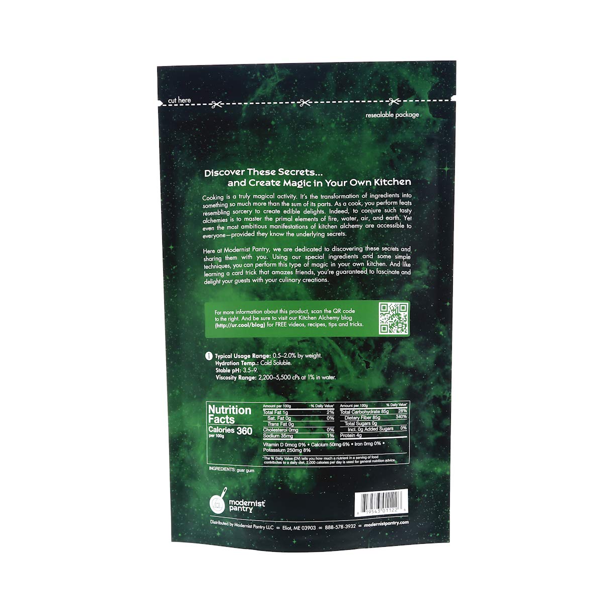 Pure Guar Gum ? Non-GMO Vegan OU Kosher Certified - 400g/14oz