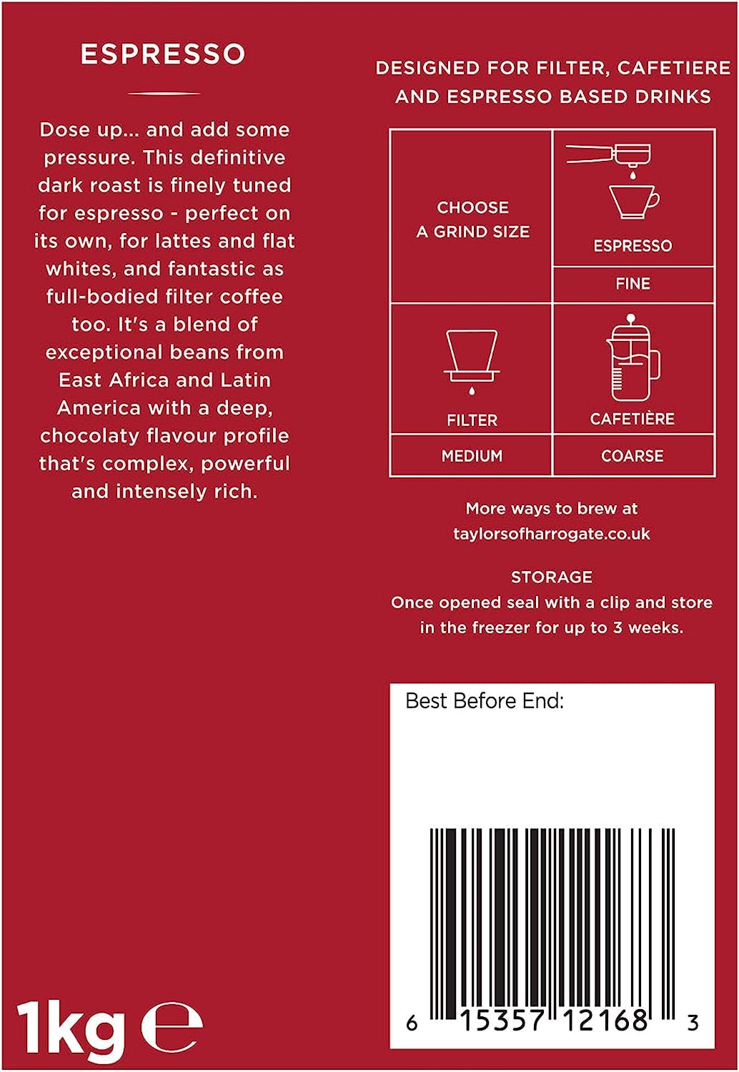 Taylors of Harrogate Espresso Beans 1 Kg
