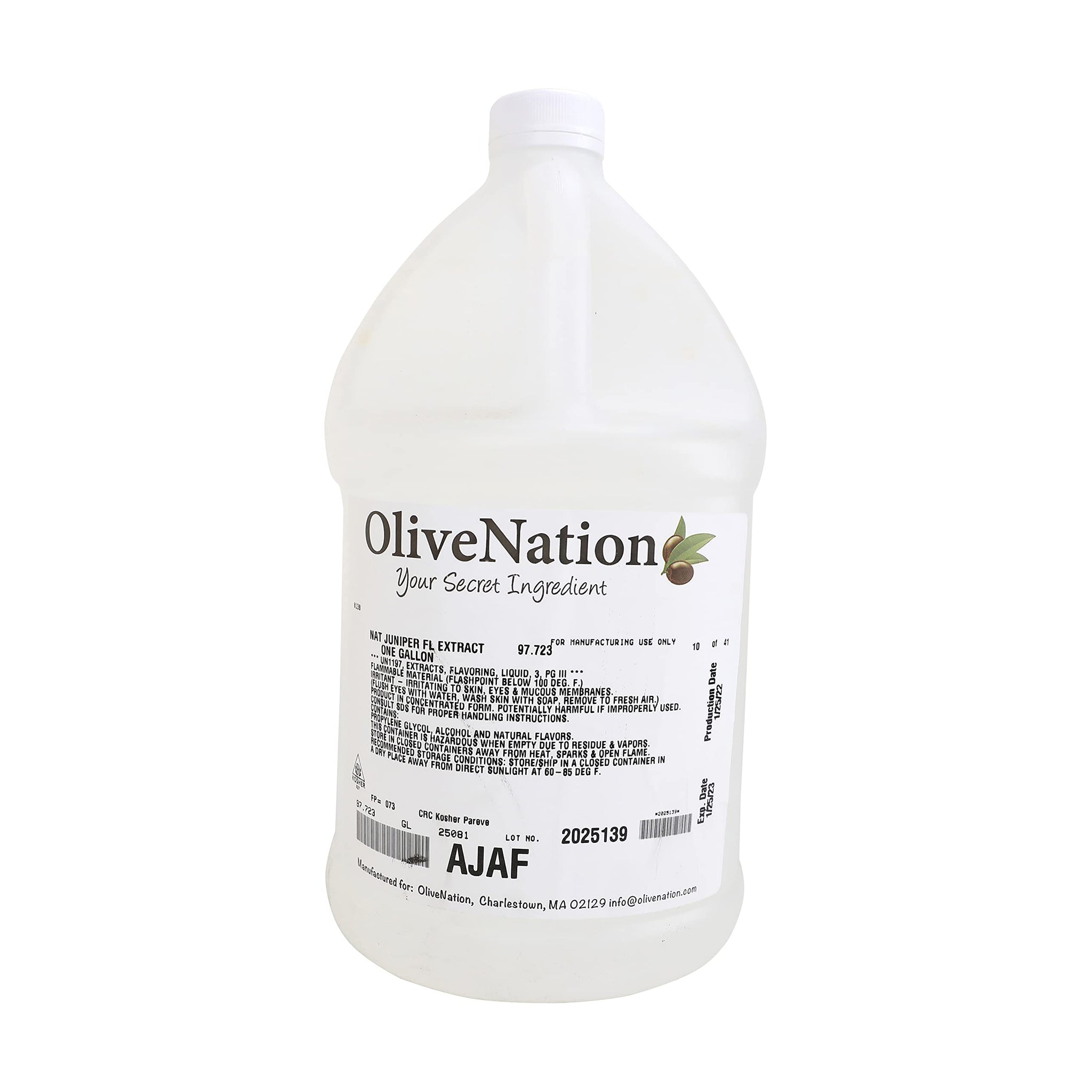 OliveNation Juniper Flavor Extract, Classic Gin Taste Flavoring for Beverages, Meat, Sauces, Baked Goods, Non-GMO, Gluten Free, Kosher, Vegan - 16
