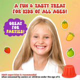 Josh Bosh Juicy Chew Assorted Fruit Jellies 3-Pack - Various Fruity Flavors, 8 Individual Cups per 9.87 Oz Bag