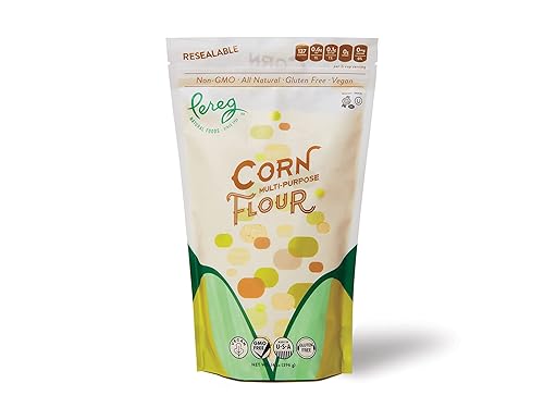 Yellow Corn Flour (14 oz) - Vegan, Non-GMO, Made In USA, Gluten-Free - Cornflour for Mexican Dishes, Bread, Muffins, Cakes, Tortillas, Pupusas