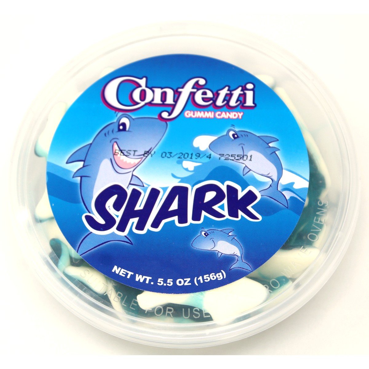 Confetti Gummi Candy Variety Pack - Strawberry Kiss | Brite Sour Worm Gummies | Shark (3 tubs of Gummies - 1 of each)