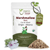 Organic Way Marshmallow Root | Herbal Tea (Althaea officinalis) Cut & Sifted - European Wild-Harvest | Organic & Kosher Certified | Non GMO & USDA