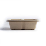 Zume Premium Compostable, Eco Friendly, Leak Proof, Disposable, 24 oz/750ml Medium Rectangular Container, Natural (Pack of 100)