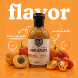 Apricot Habanero BBQ sauce - Bearfoot BBQ - Gluten Free, 13.3 Oz, Small Batch, Non GMO, No Preservatives, No Corn Syrup, No Seed Oils. Marinade