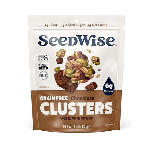 Ozery Bakery Super Seed Crunch Clusters, Chocolate, Plant Based, Vegan, Keto Snack, 5.3 Ounce (Pack of 6)