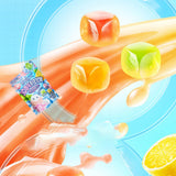 Fruit Peelable Candy, Delicious Peelable Gummies Fudge, 50% Juice Content White Peach Mango Grape Candy, Tasty Sour-Sweet Desserts Casual Snacks