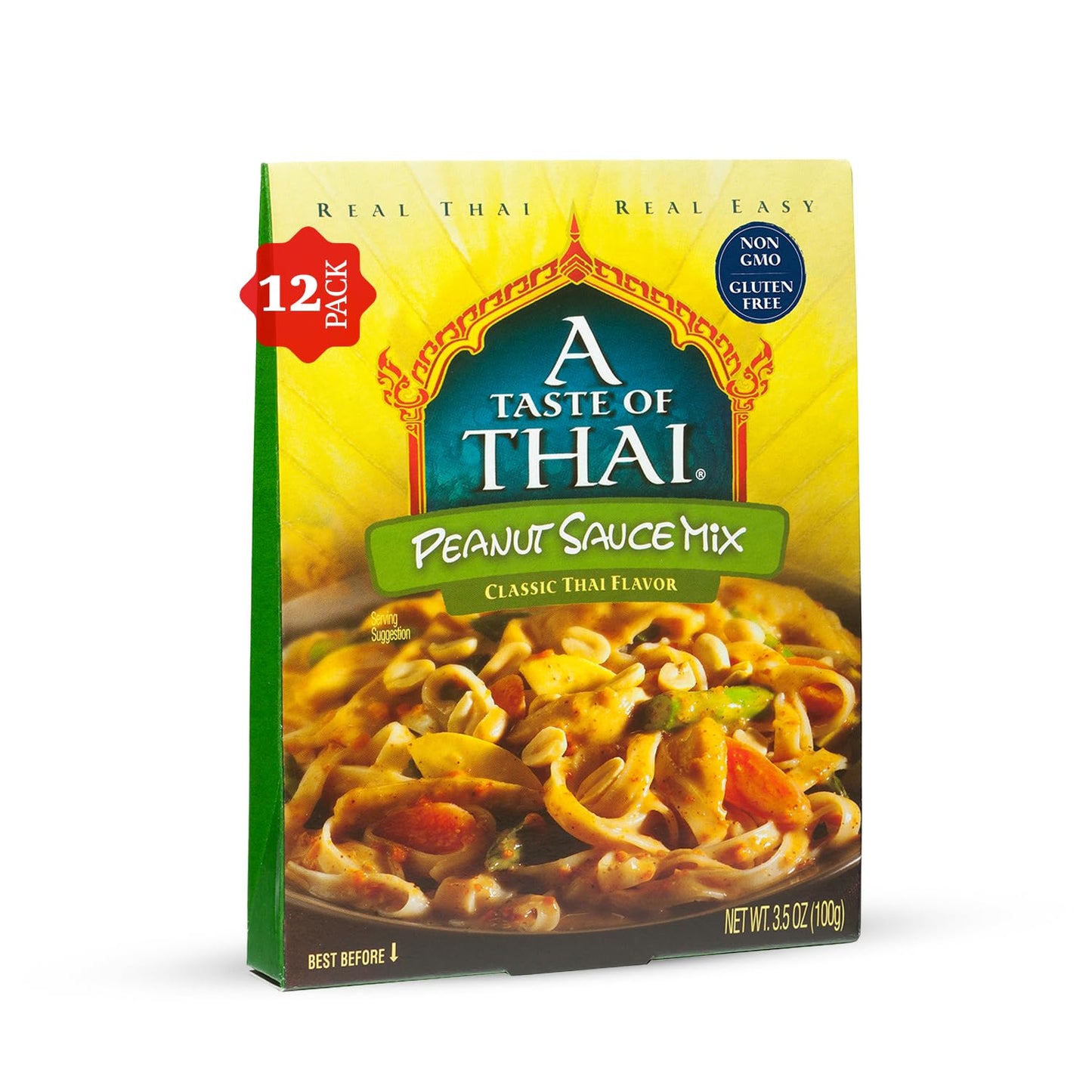 A Taste of Thai Peanut Sauce Mix Packets | Authentic Thai-Style Sauce with Ground Peanuts & Traditional Spices | Ready in Minutes | No Artificial