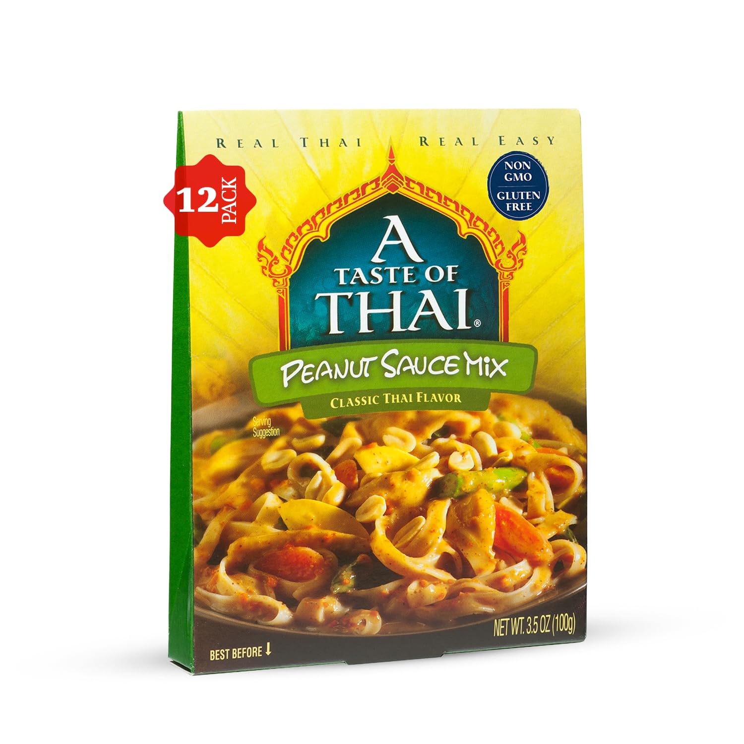 A Taste of Thai Peanut Sauce Mix Packets | Authentic Thai-Style Sauce with Ground Peanuts & Traditional Spices | Ready in Minutes | No Artificial