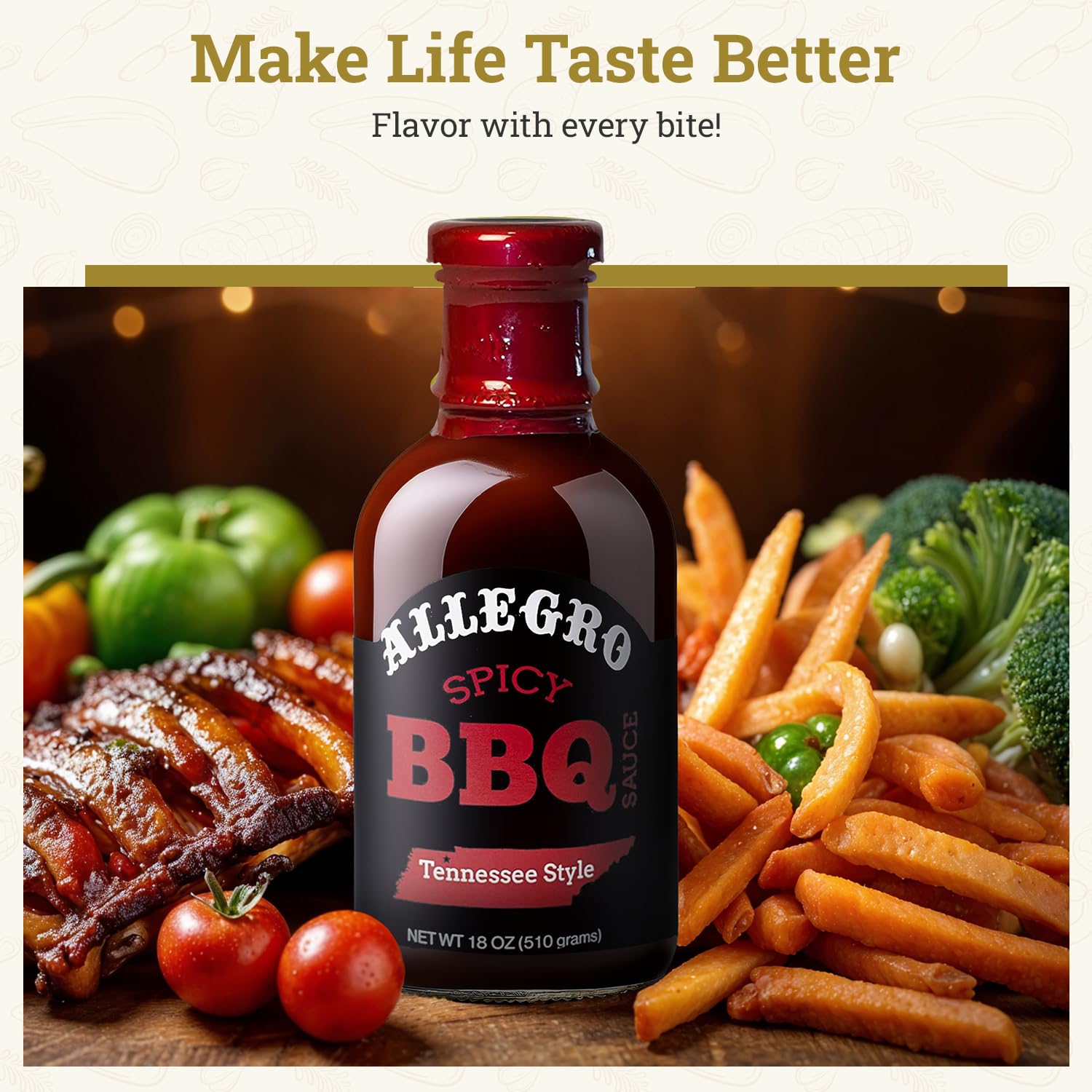 ALLEGRO - The Marinate Everything Marinades | Barbecue Sauce for Chicken, Pork, Ribs & Burgers | BBQ Sauce for Grilling, Dipping & Cooking | Kosher