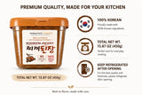 Korean Soybean Paste Doenjang, Spicy & Savory Fermented Bean Paste with Cheongyang Chili Pepper, Mushroom & Anchovy Flavor, 100% Korean Ingredients