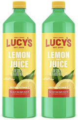 Lucy's Family Owned - 100% Lemon Juice 32oz. Bottle (2 PACK)