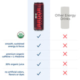ARDOR ENERGY Natural Sparkling Energy Drink with 100mg Natural Caffeine & 200mg L-Theanine from Organic Green Tea for Smooth Energy & Focus | Healthy