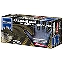 Premium Guard - Nitrile Gloves Heavy Duty 8 Mil Disposable, Powder Free, Black, 50 Gloves per Box (X-Large)