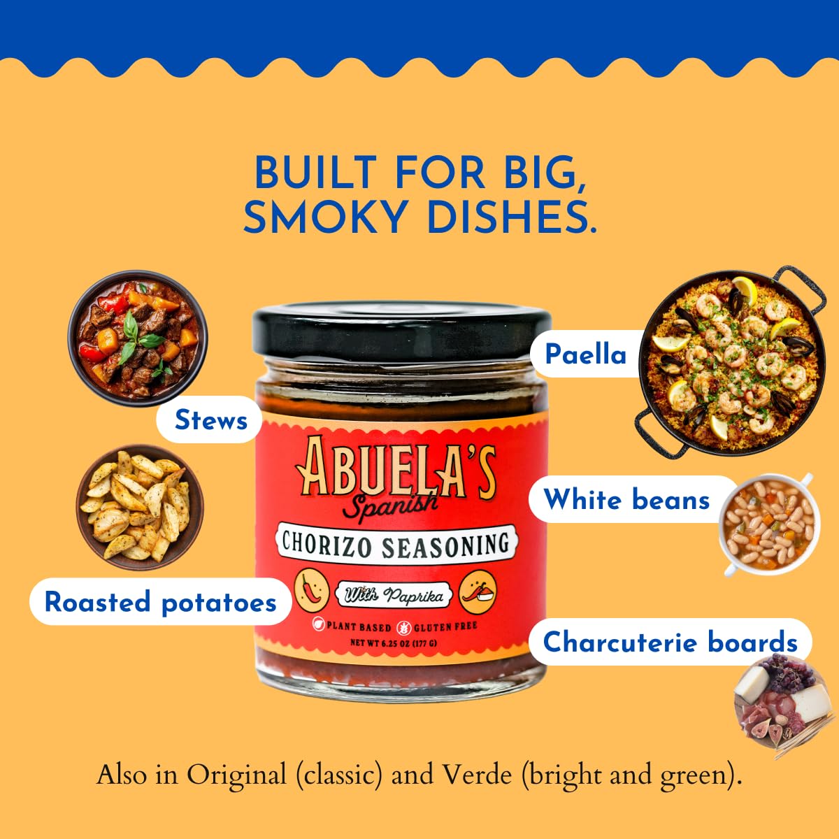 Hess Street Foods Spanish Chorizo Seasoning Paste, Vegan Gluten Free Smoky Paprika Flavor for Paella, Stews, Beans, Potatoes, Eggs, Bowls, Marinades