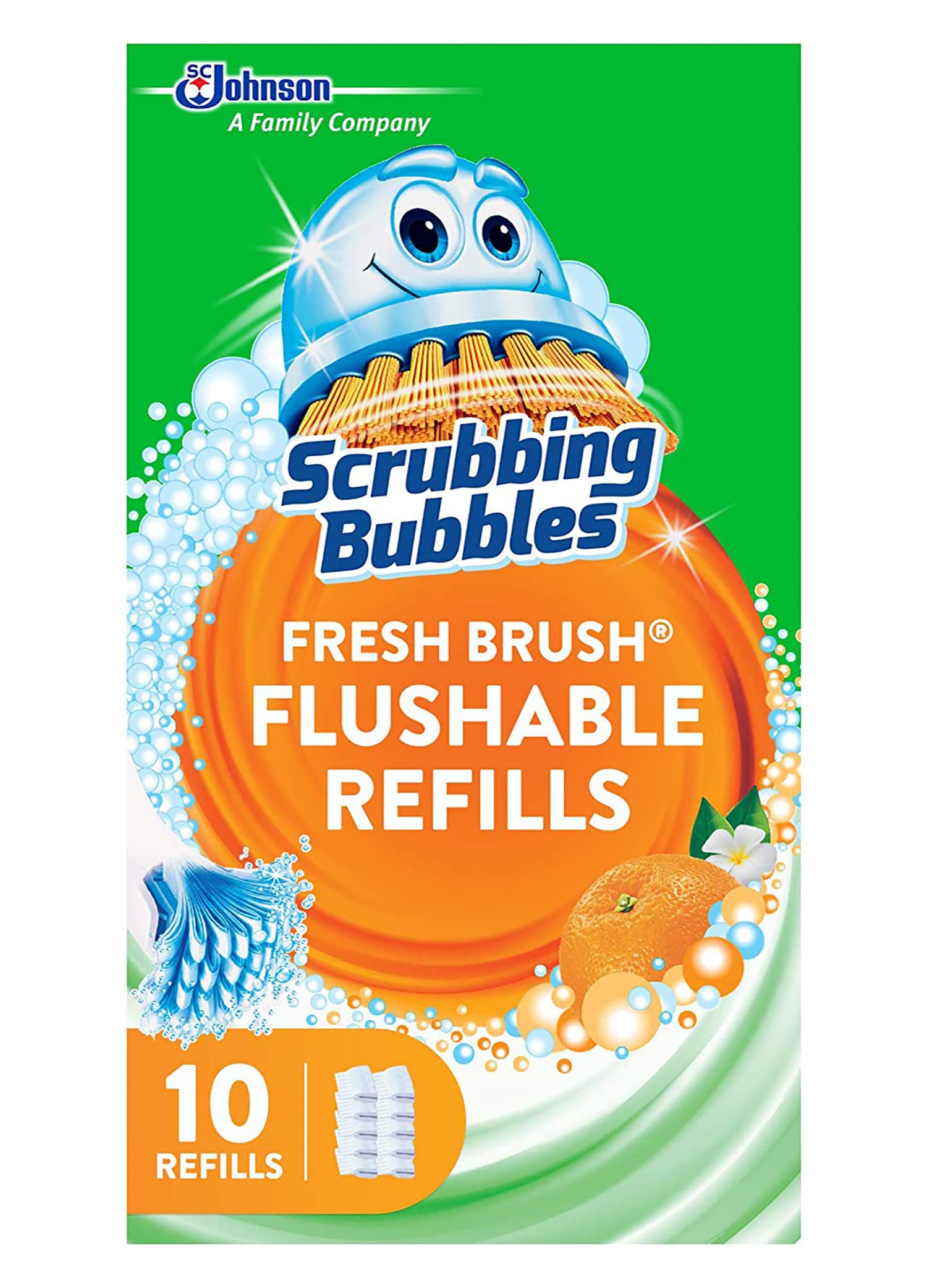 Scrubbing Bubbles Fresh Brush Refill 10-Count,2 Pack