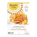 Simple Mills Almond Flour Crackers, Farmhouse Cheddar - Gluten Free, Healthy Snacks, Plant Based, 4.25 Ounce (Pack of 1)