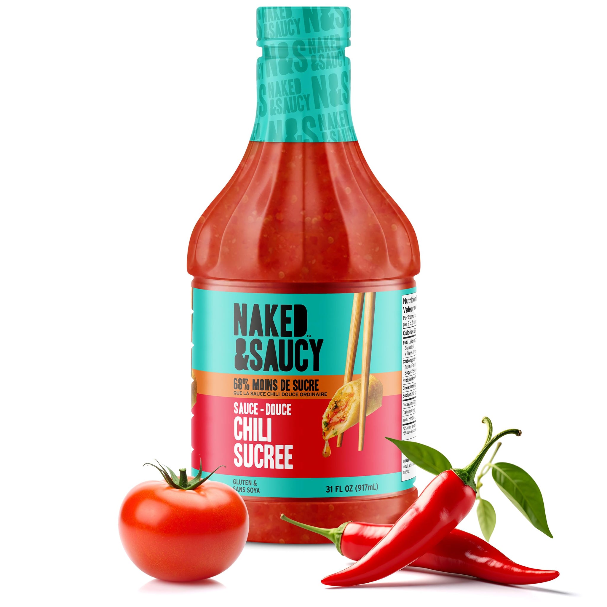 Naked & Saucy Low Sugar Sweet Chili Sauce and Dressing, 31 fl oz