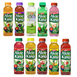 OKF Aloe Vera King Drink, Flavors includes Coco, Original, Grape, Mango, Pineapple, Watermelon, Pomegranate, Gold Kiwi, Peach, and Strawberry (10