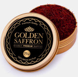 Golden Saffron, Finest Pure Premium All Red Saffron Threads, Grade A+ Super Negin, Non-GMO Verified. For Tea, Paella, Rice, Desserts, Golden Milk