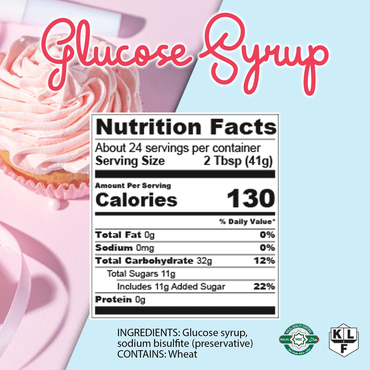 Gourmanity Glucose Syrup for Baking, Liquid Glucose Syrup Perfect as a Sweetener, Thickener and Moisture Retaining Agent, Great for Confectioner’s and Fondant Glaze, Kosher, 2.2lb