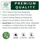 SPICES VILLAGE Orange Peel Cut & Sifted [4 oz] - Fresh Dried Orange Peel Zest and Rind, Citrus Fruit Seasoning for Cooking, Baking & Herb Tea