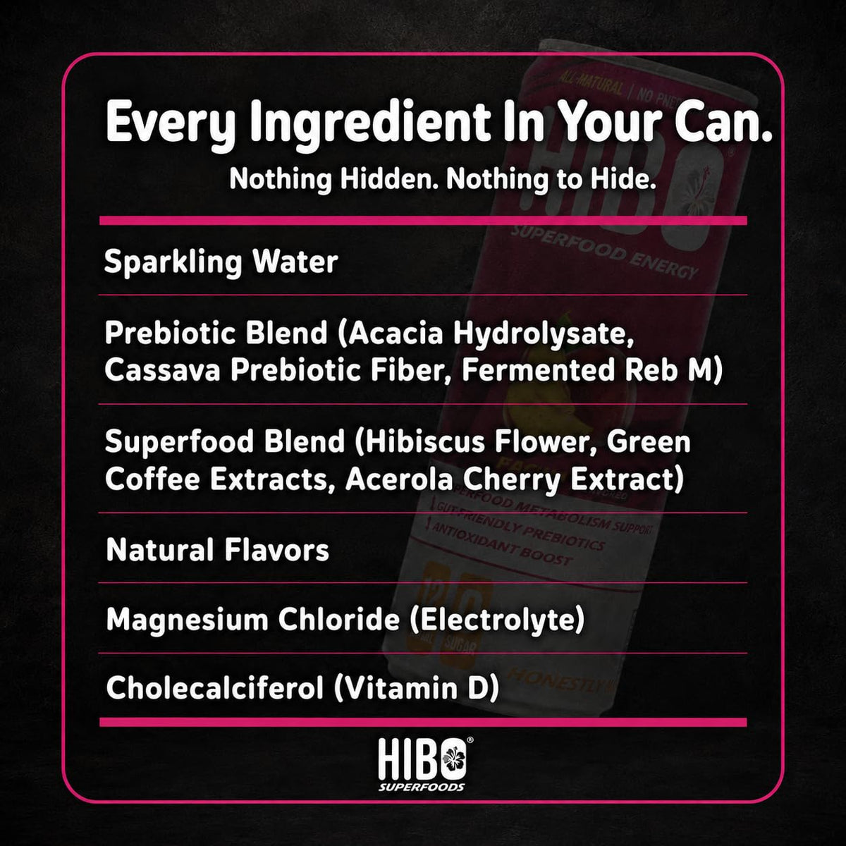 HIBO Superfood Energy Peach, Sugar Free, 150mg Caffeine