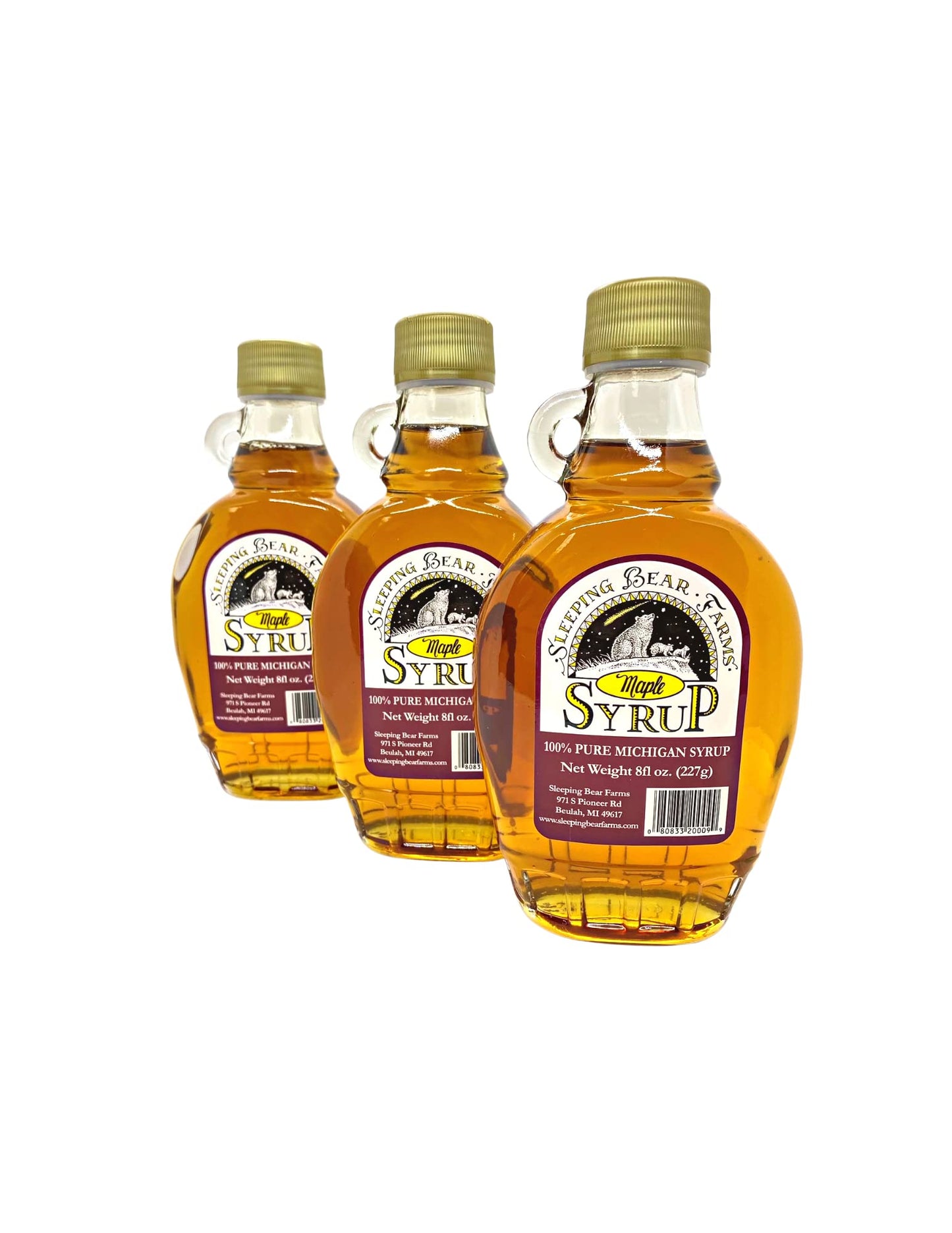 Maple Syrup Gourmet 8 oz Glass Bottle Grade A Fancy Michigan Made