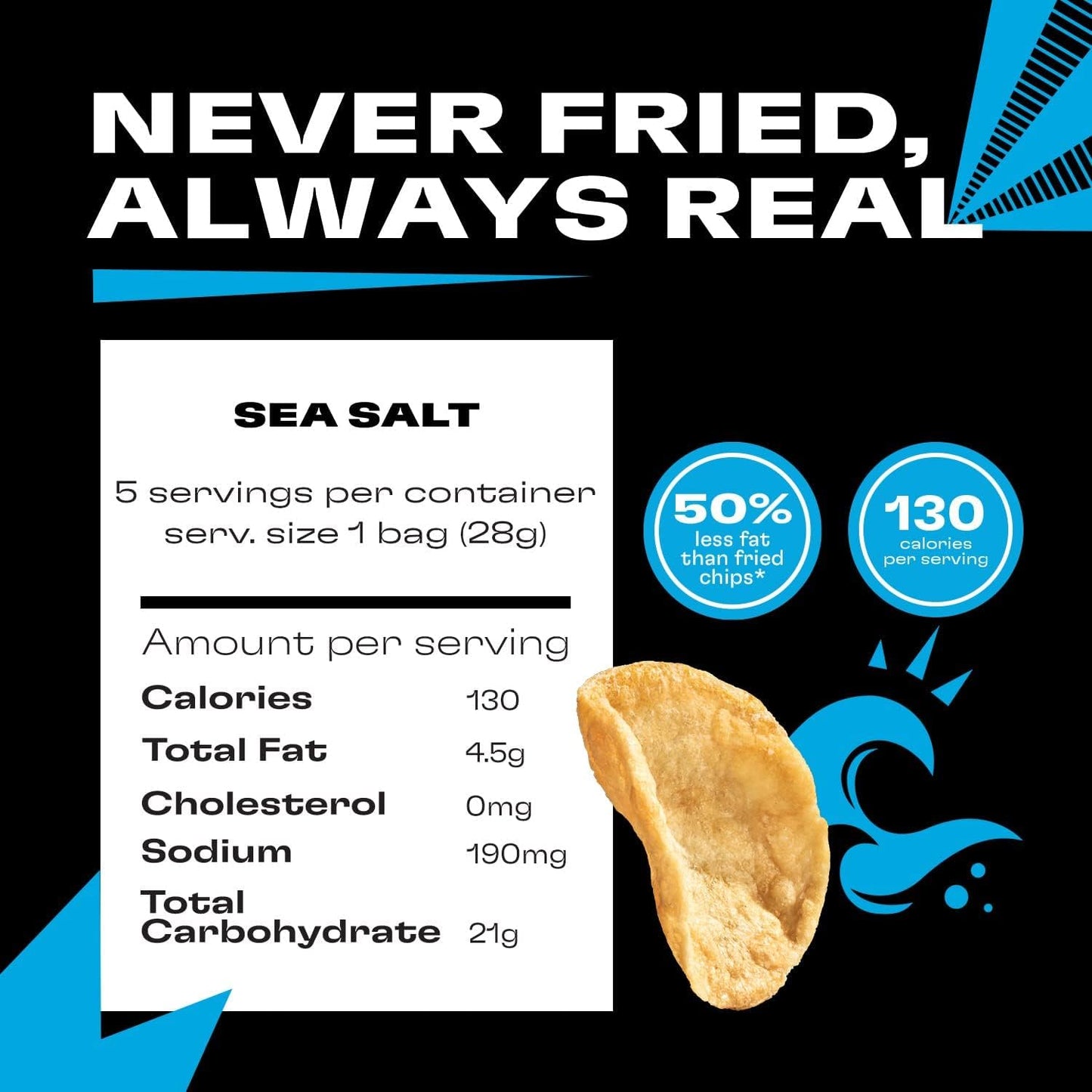 Popchips Potato Chips, Sea Salt, Gluten Free, 5 Ounce (Pack of 12)