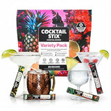 Cocktail Stix Zero Sugar Variety Pack - Cocktail & Mocktail Drink Mixer - Skinny Mixes - Water Flavoring Packets - Vegan - No Calories, No Carbs, No