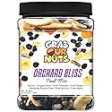Grab Our Nuts Orchard Bliss Trail Mix 40 Ounce Jar: Raisins, Chopped Dates, Dried Pineapple, Dried Papaya, Sweetened Banana Chips, Dried Apricots