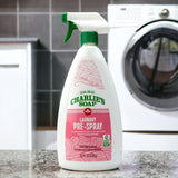 Charlie's Soap Laundry Pre-Spray Stain Remover Refill (128 fl oz), Natural Laundry Pretreat and Stain Remover