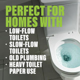 Green Gobbler Toilet Clog Defense - Coats Pipes to PREVENT Toilet Clogs and Improves Flush Performance - Safe for Septic - Great for Old Plumbing, Low