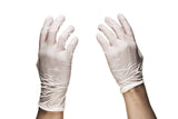 Eco Craft Stix Disposable Latex Gloves Powder Free Cleaning Gloves and Foodservice Gloves. Size Large Pack of 100CT, White