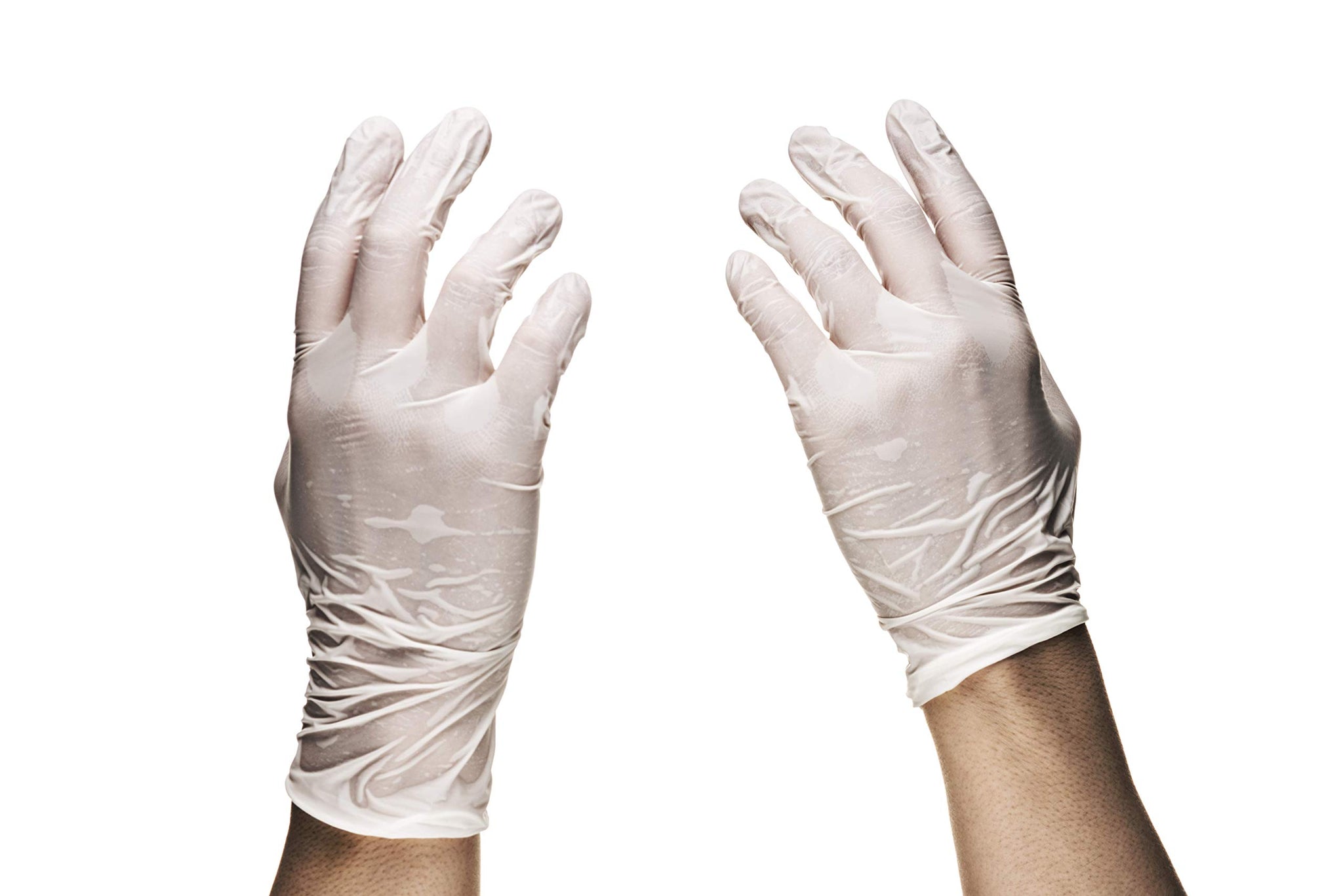 Eco Craft Stix Disposable Latex Gloves Powder Free Cleaning Gloves and Foodservice Gloves. Size Large Pack of 100CT, White