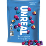 Unreal Dark Chocolate Peanut Gems | Vegan with Colors from Nature | Fair Trade, Non-GMO, Gluten Free Ingredients | No Sugar Alcohols or Soy, 13oz, 1
