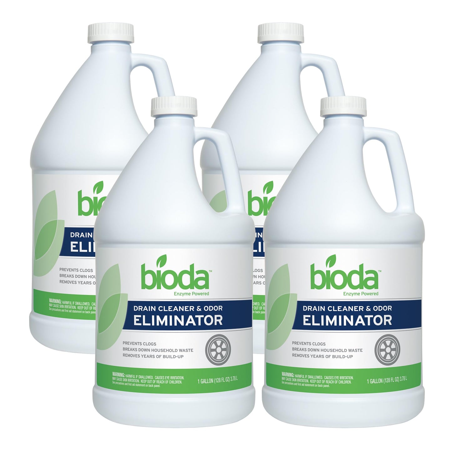 Bioda Professional Strength Enzyme Drain Cleaner, Septic Safe Drain Odor Eliminator, Smell Eliminator, 4 Pack