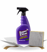 Super Clean Citrus Scent Cleaner and Degreaser Spray 32 oz Bundle with Microfiber Cloth - Heavy Duty Degreaser for Kitchen, Oil, Grime, and Dirt
