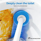 SOPAMI Disposable Toilet Cleaning System, Toilet Wand Kit with 16 Refills, 17-Inch Handle, Wall-Mounted or Floor-Standing Holder for Routine Bathroom