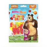 Bubblegum Kids Gelatin-Free Sour Gummy Bears Candy | Stocking Stuffers, Holiday Candy | Masha and the Bear | Vegan, Tangy Sour Mixed Fruit Flavors |