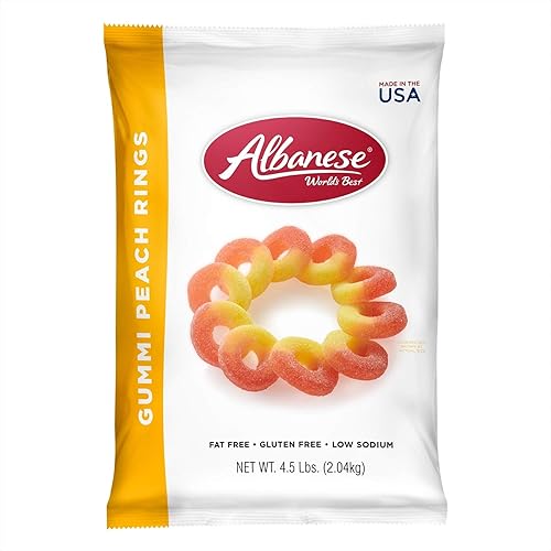 Albanese Candy, Gummi Peach Rings, 4.5-pound Bag