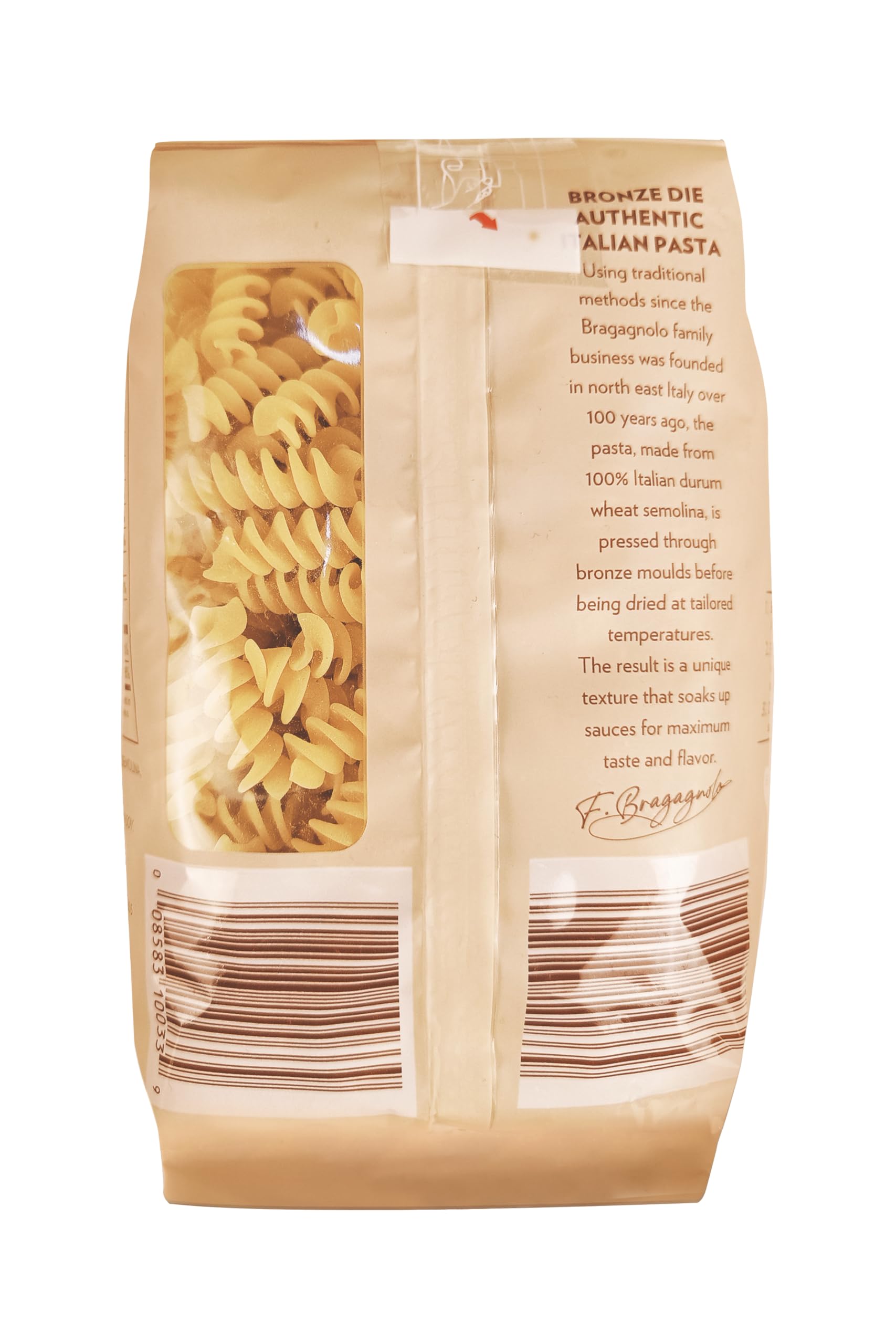Pastificio Bragagnolo, Fusilli 857 Bronze-Drawn, 100% Italian Pasta, Made with Durum Wheat Semolina Flour, Non GMO (1 Pound Bag) - Consistently al