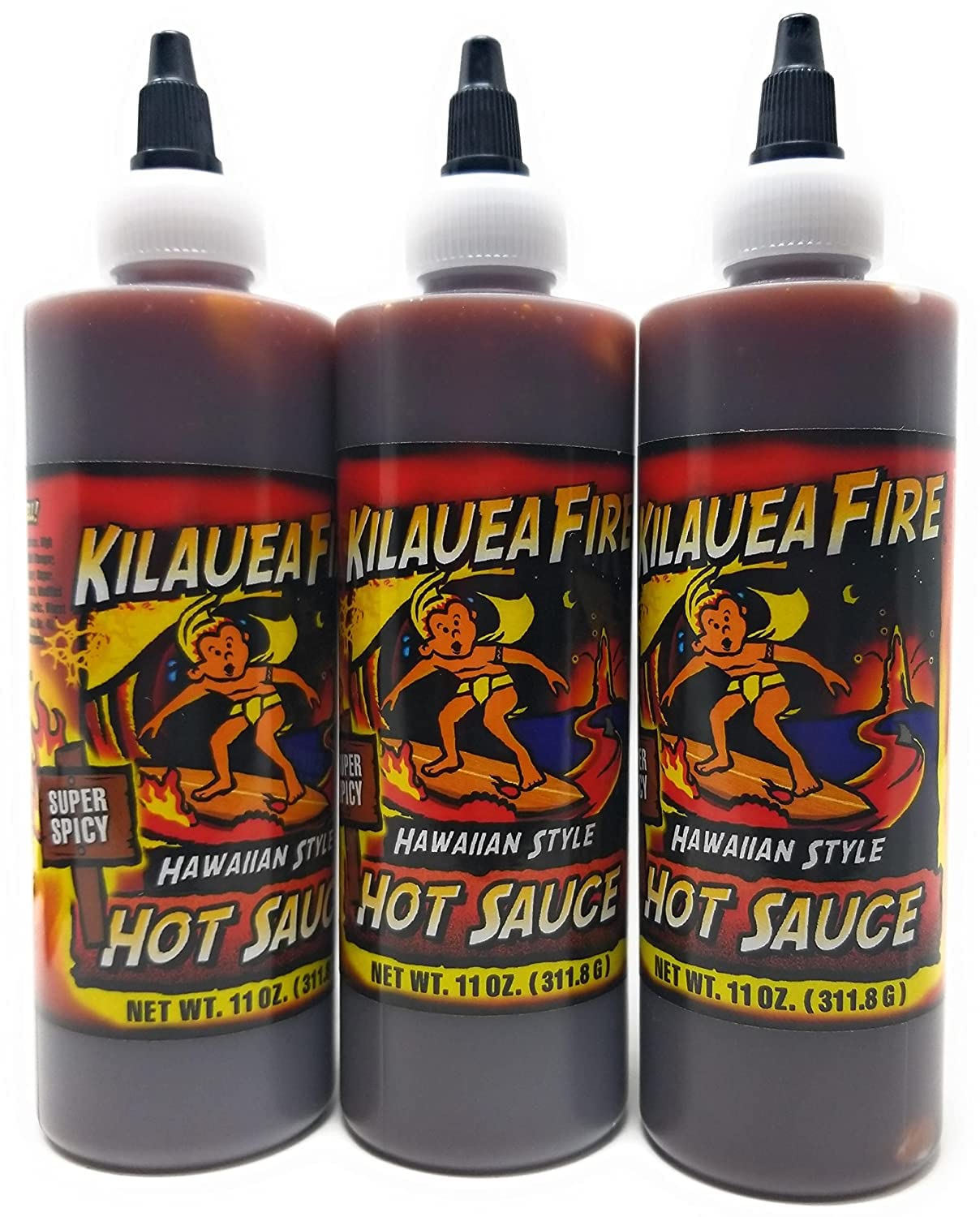 Kilauea Fire Hot Sauce 11 fl.oz. (3 Bottles)