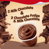 Snack Pack Milk Chocolate and Chocolate Fudge & Milk Chocolate Pudding Cups, 3.25 oz., 4-Count