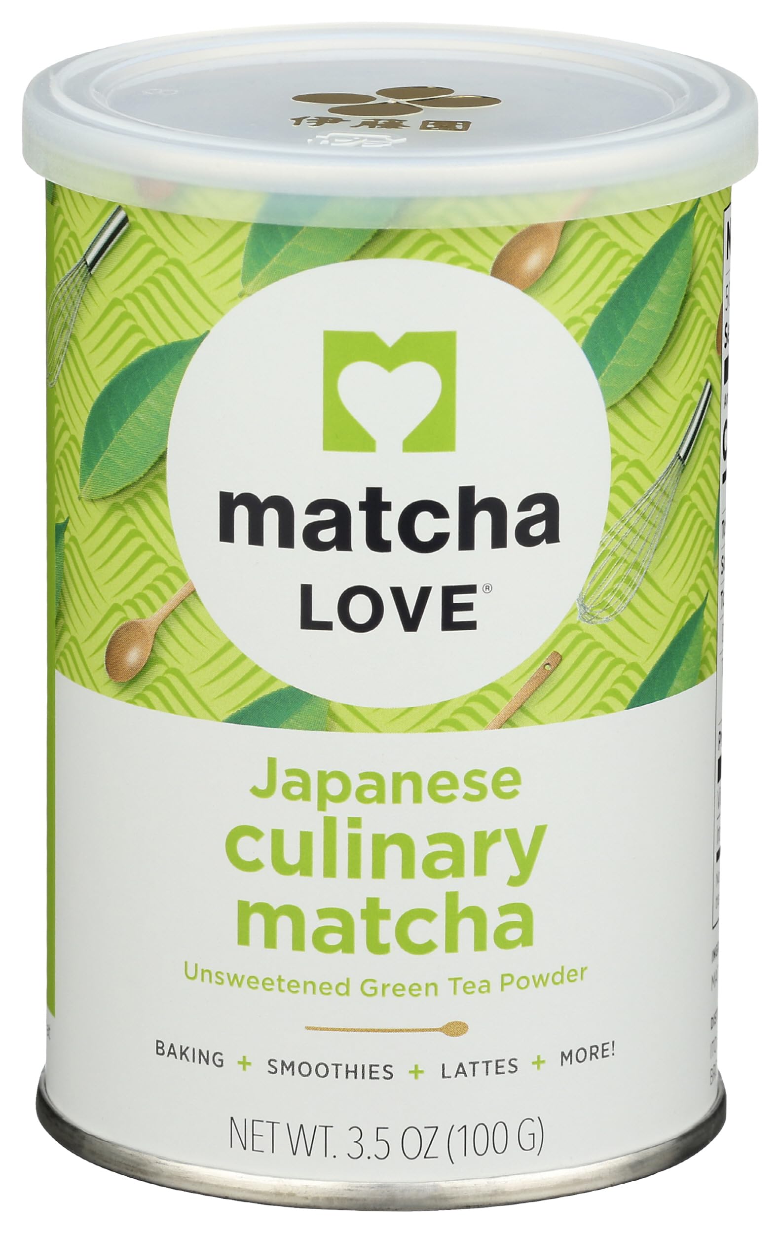 Matcha Love Culinary Matcha 3.5 Ounce Finely Milled Green Tea Leaves, Japanese Style Matcha Powder