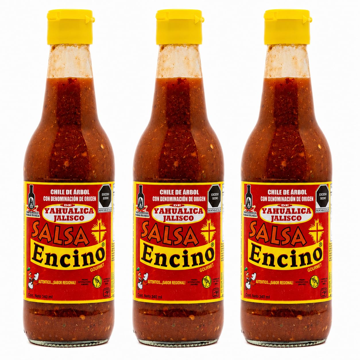 Salsa Encino Chile de Árbol Hot Sauce, Authentic Mexican Hot Sauce from Yahualica Jalisco, Stone-Ground & Naturally Fermented, Bold Heat for Wings
