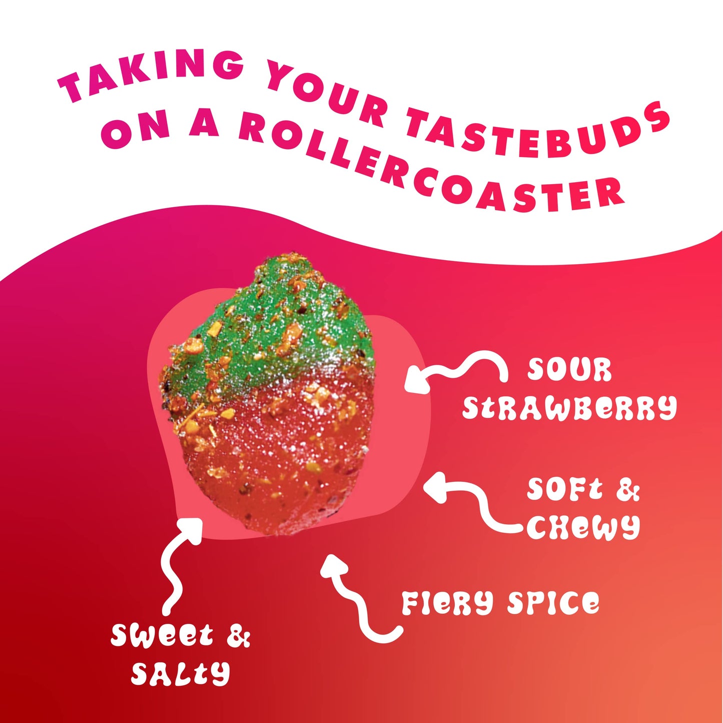 Chili Chews Delicious Sweet Then Sour & Spicy Candy Bites, Snacks for All Ages, The Perfect Combo of Sweet and Spicy, Mouthwatering Gummy Candy