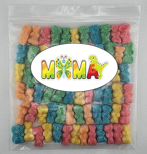 MiMa MiMa Assorted Sour Gummy Candy - Tangy, Chewy SOUR Candy in Fun Shapes - Holiday Candy for Christmas Gifts & Stocking Stuffers - Sour neon Bears