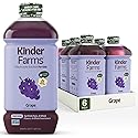 KinderFarms Electrolyte Solution for Kids and Adults - Hydration Drink (Grape, 6 Pack), No Artificial Sweeteners or Flavors, No Synthetic Dyes, Vegan